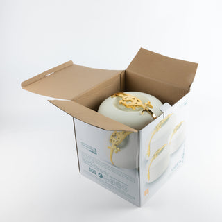 Liqa’a Food Thermos & Warm Serve Set (3-Piece) – Pearl White & Gold