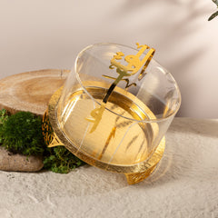 Liqa’a Small Sleek Plate Stand – Gold