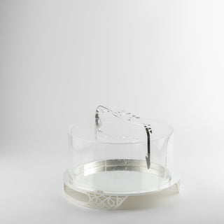 Liqa'a - Small Sleek Plate Stand - Silver