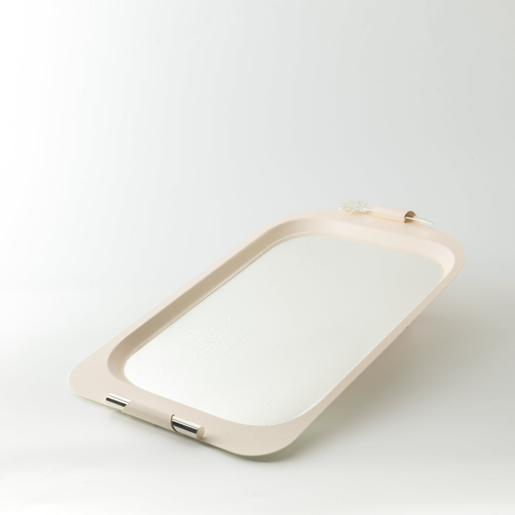 Mirral - Serving Tray - White & Silver