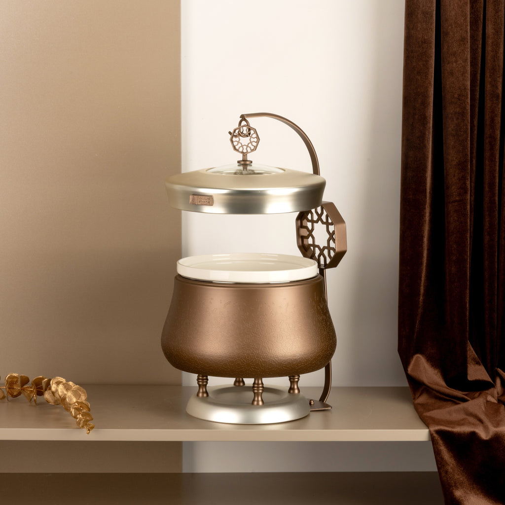 Nourhan - 2.5 Liters Chafer - Bronze & Silver