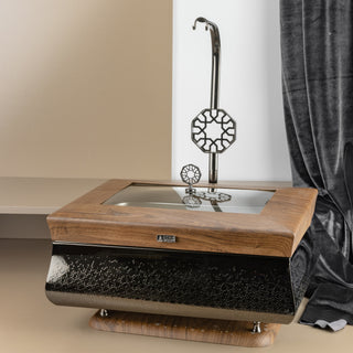 Nourhan - 6L Premium Rectangular Chafer - Black Walnut
