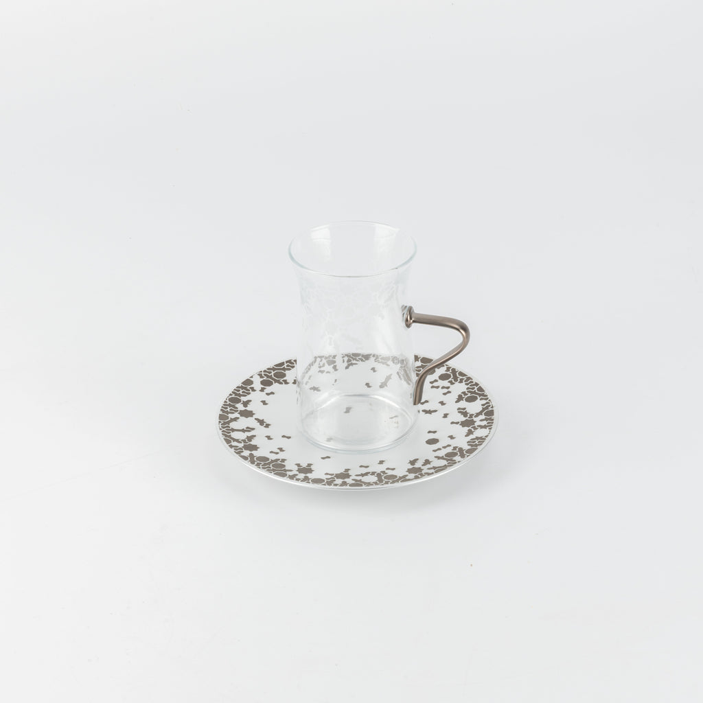Nourhan - Tea Set (19-Pc) - Bronze & Silver