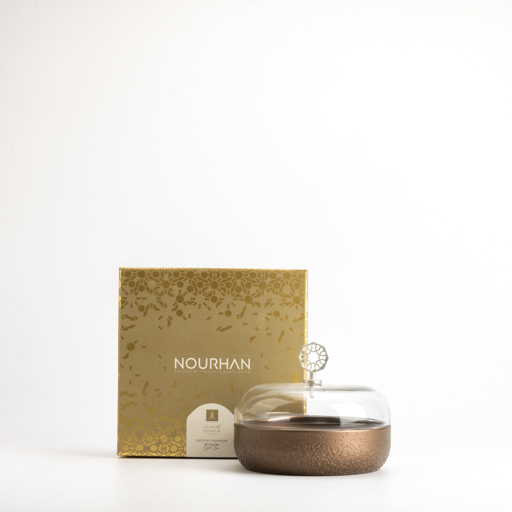 Nourhan - Medium Canister - Bronze & Silver