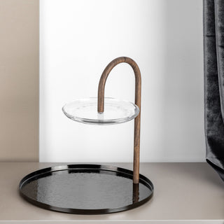 Nourhan - 2 Tier Plate - Black Walnut