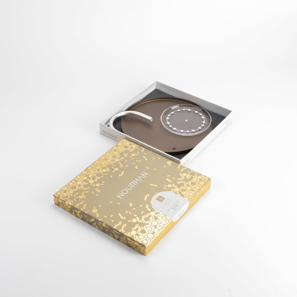 Nourhan - 2 Tier Plate - Bronze & Silver