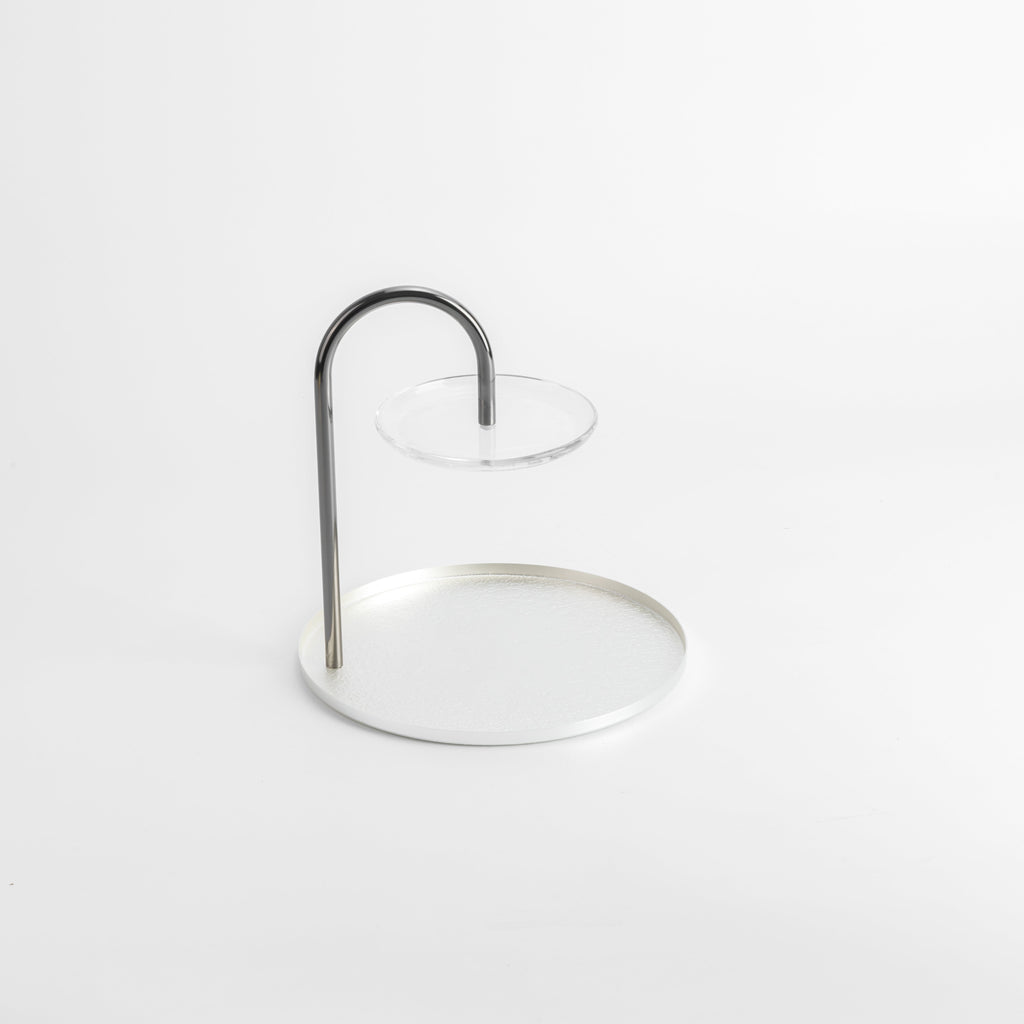 Nourhan - 2 Tier Plate - Silver
