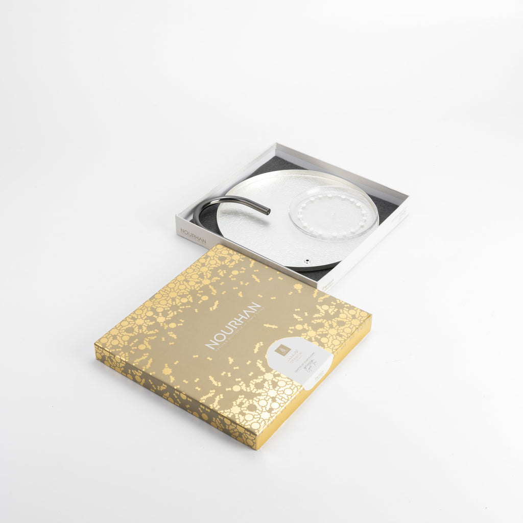 Nourhan - 2 Tier Plate - Silver