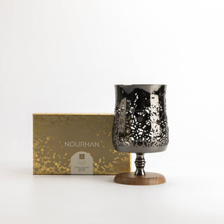 Nourhan - Medium Candle Holder - Black Walnut