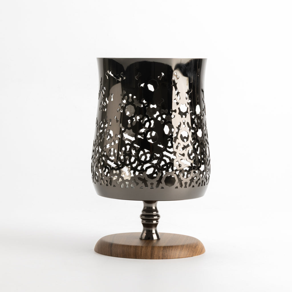 Nourhan - Large Candle Holder - Black Walnut