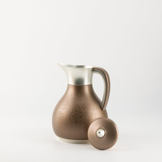 Nourhan - Vacuum Flask/Thermos - Bronze & Silver