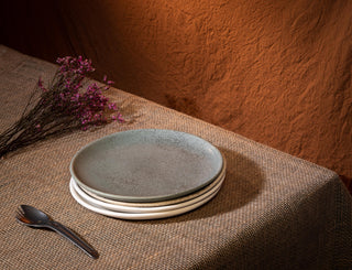 HAAND Hestia Salad Coupe Plate – Handcrafted Porcelain Dinner Plate