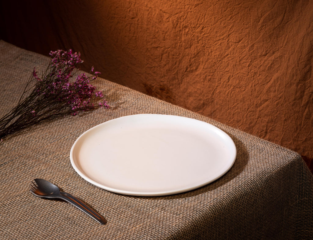 HAAND Hestia Dinner Coupe Plate – Handcrafted Porcelain Dinner Plate