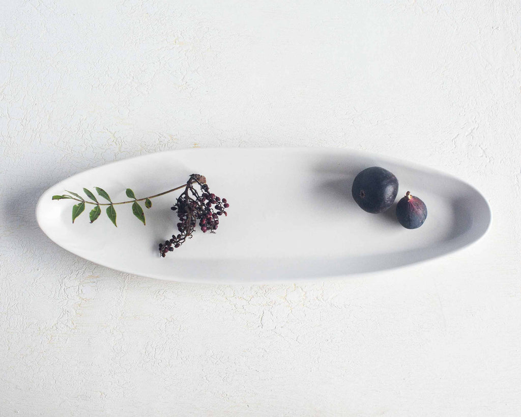 HAAND Long Serving Tray – Handcrafted Porcelain Entertaining Tray