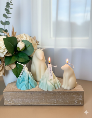 Handmade Iceberg Candle — Sculpted Elegance in Light ❄️