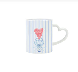 Heart Handle Valentine’s Day Porcelain Mug – 11 oz.