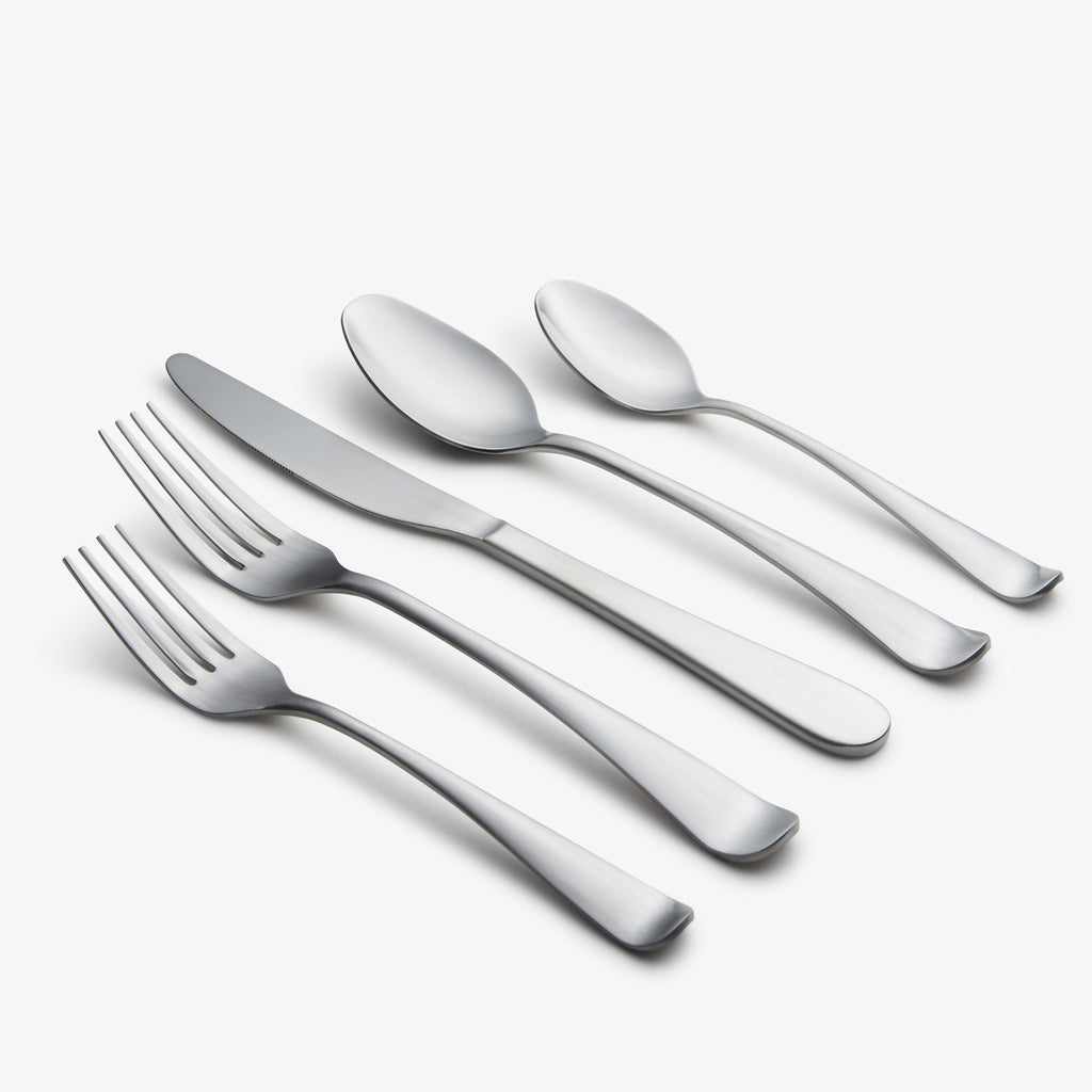 Cambridge Rhiannon Satin 20-Piece Flatware Set, 18/0 stainless steel