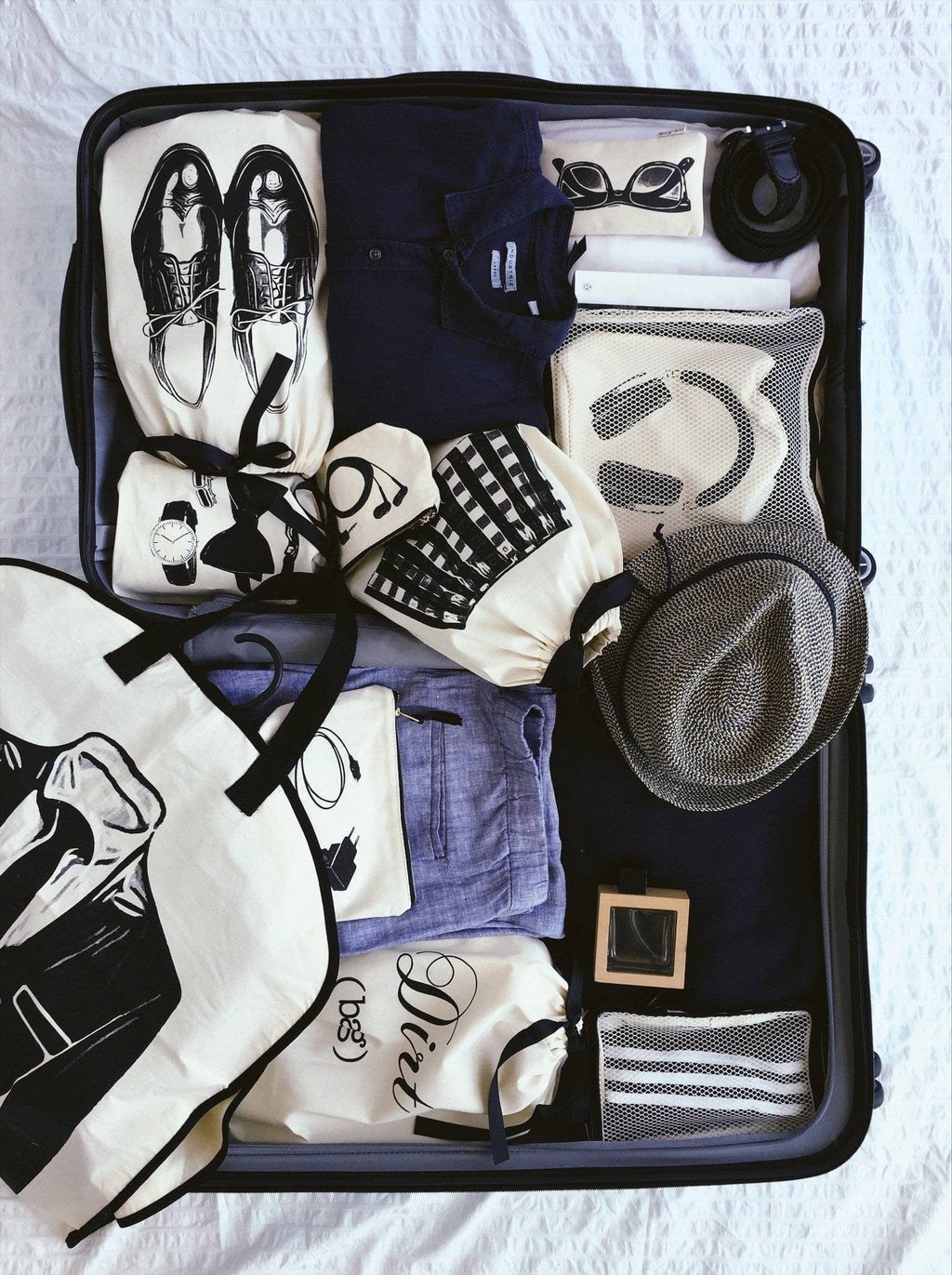 Men's Shoe Bag – Cream