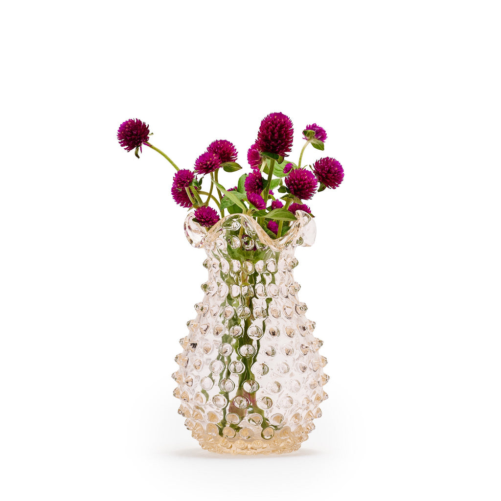 Hobnail Glass Vase in Apricot Chiffon – Petal