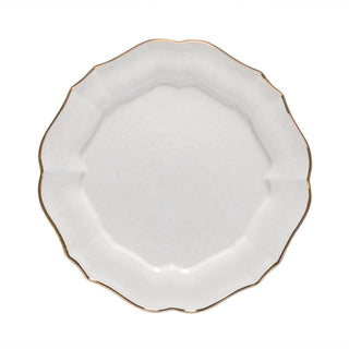 COSTA NOVA – Casafina Impressions Dinner Plate, White / Robin’s Egg Blue / Gold – Elegant Dinner Plate