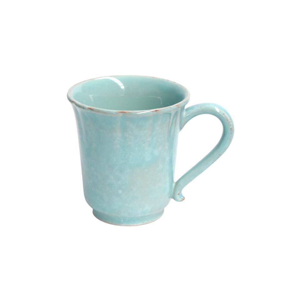 COSTA NOVA – Casafina Impressions Mug 12 oz., White / Robin’s Egg Blue – Ceramic Coffee Mug
