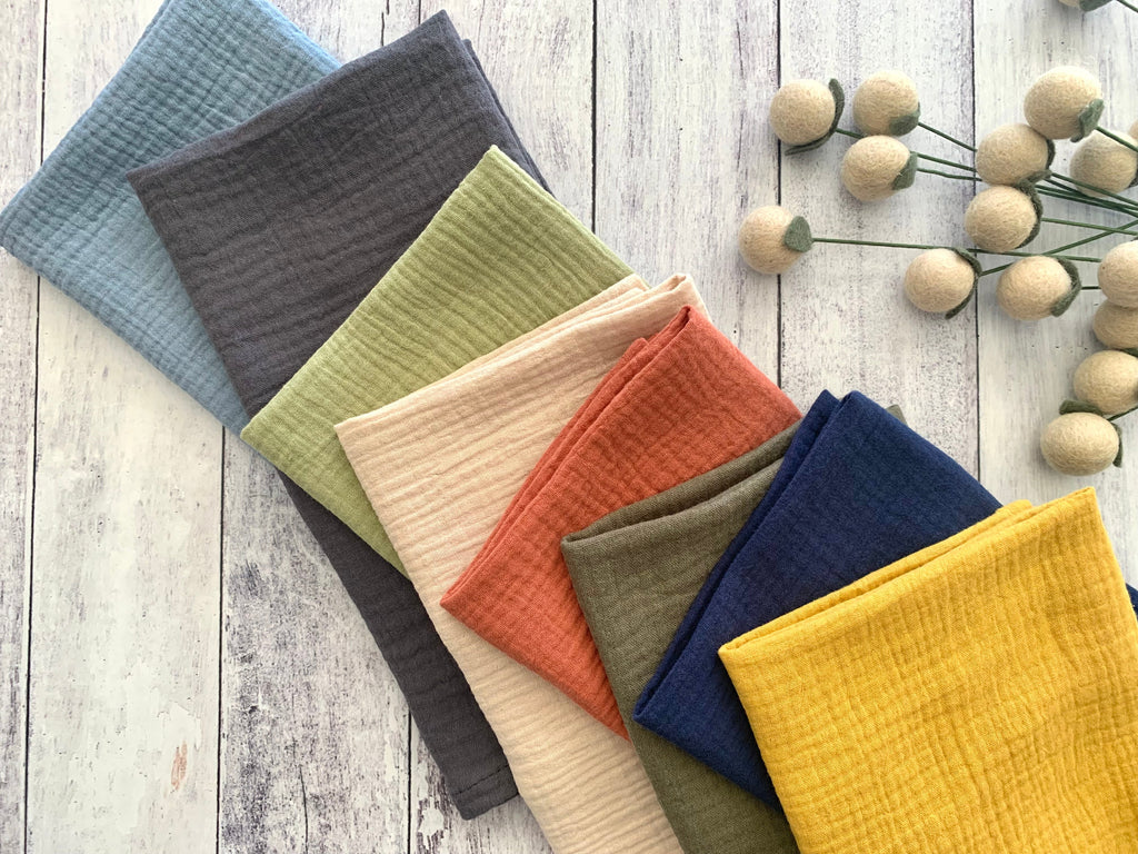 Elegant Crinkle Cotton Dinner Napkins – 4-Piece Soft Textured Set