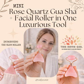 Gua Sha Glow Roller – Rose Quartz Roller & Sculpting Tool