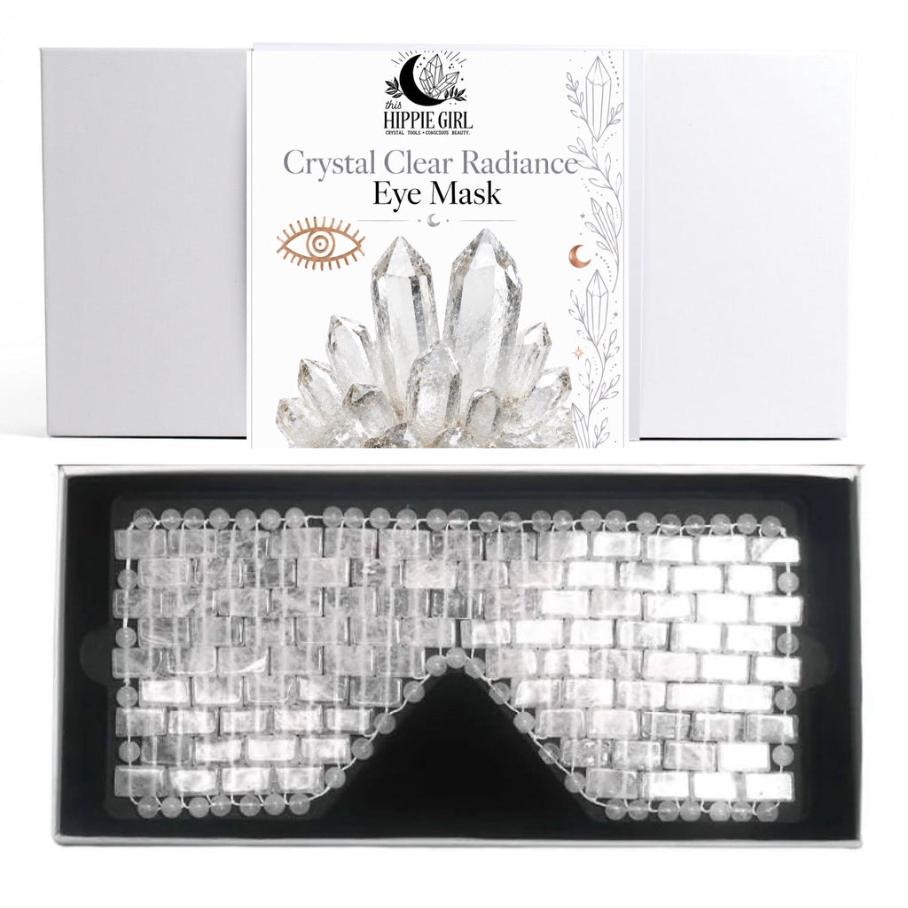 Clear Quartz Crystal Eye Mask – Cooling Luxury Spa & Relaxation Ritual