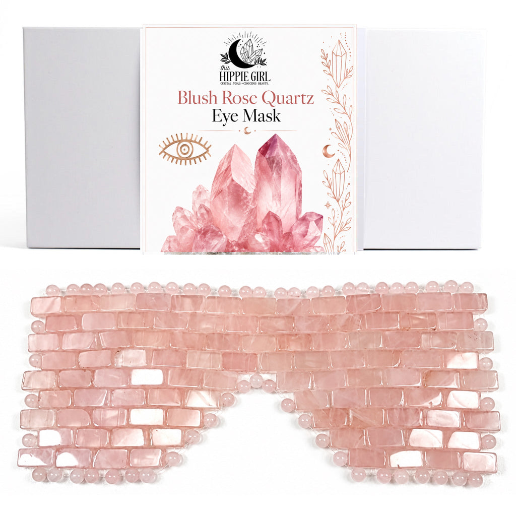 Blush Rose Quartz Eye Mask – Cooling Crystal Spa Ritual