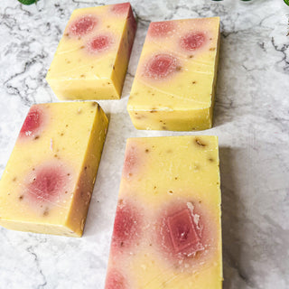 Honeysuckle Rose Petals Soap Bar – Floral Artisan Cold Process (4.5 oz)