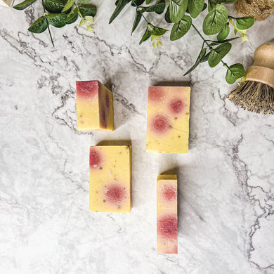 Honeysuckle Rose Petals Soap Bar – Floral Artisan Cold Process (4.5 oz)