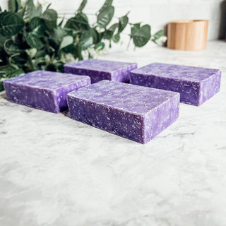 Oakmoss Lavender Scrub Soap Bar – Clean Herbal Exfoliating Cold Process (4.5–4.9 oz)