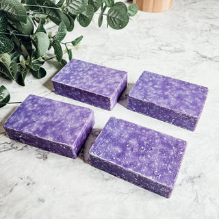 Oakmoss Lavender Scrub Soap Bar – Clean Herbal Exfoliating Cold Process (4.5–4.9 oz)