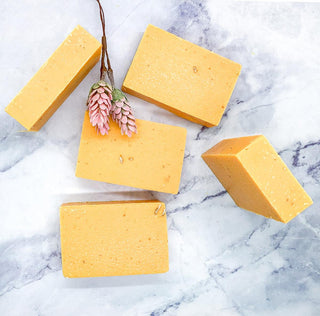 Peach Tea Scrub Soap Bar – Exfoliating Citrus & White Tea Cold Process (4.5–4.9 oz)