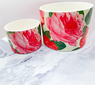 Rose Floral Ceramic Cachepots – Rose Marie & Rose Bud Styles