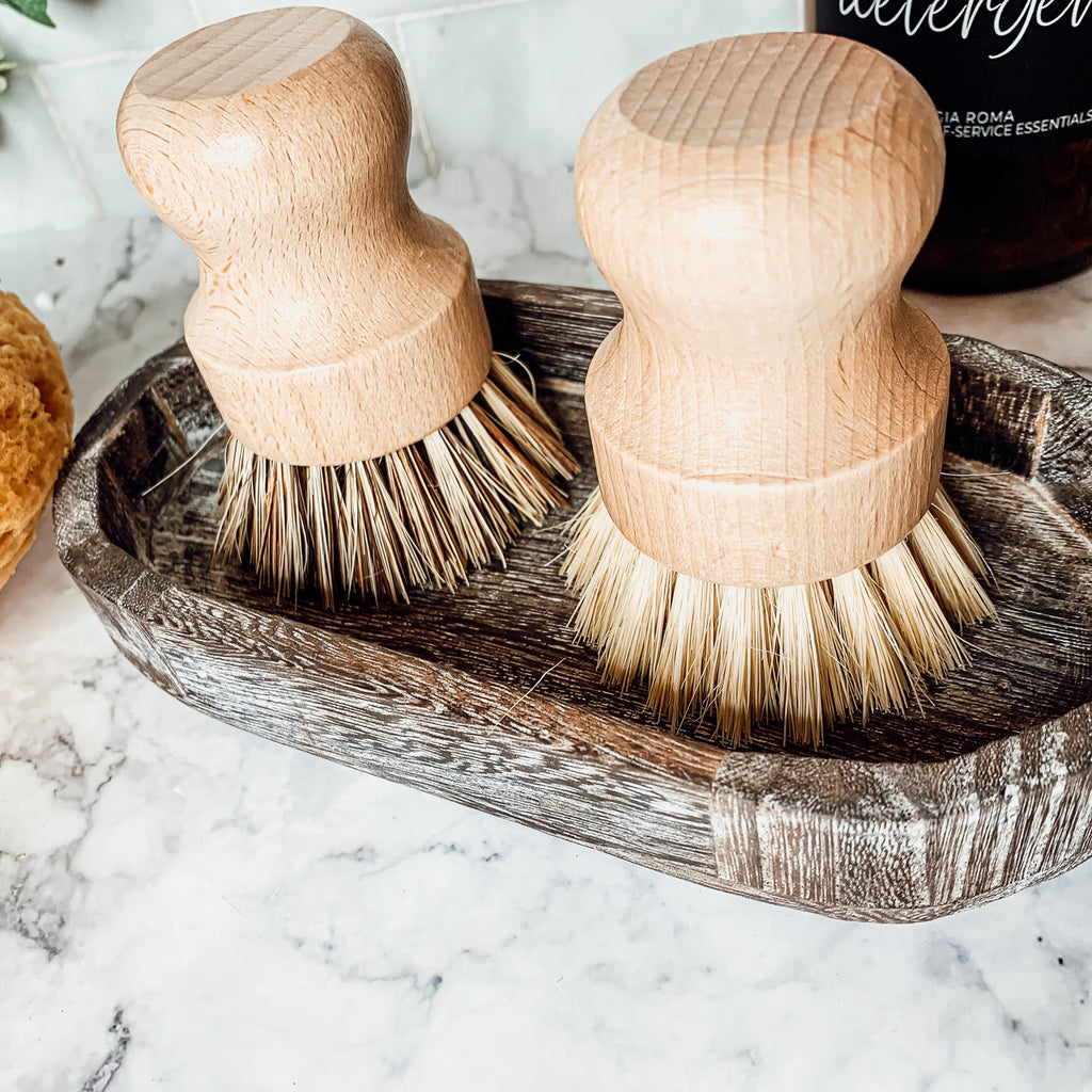 Natural Sisal Cleaning Brush – Beech Wood Eco-Friendly Kitchen Scrubber