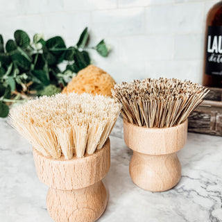 Natural Sisal Cleaning Brush – Beech Wood Eco-Friendly Kitchen Scrubber