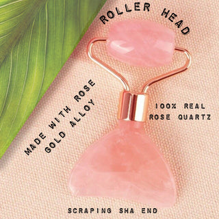 Gua Sha Glow Roller – Rose Quartz Roller & Sculpting Tool