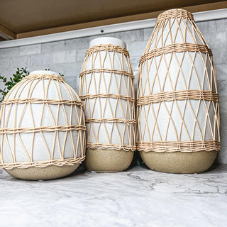 Madison Willow Vase Set – Handwoven Willow & Ceramic Decorative Vases