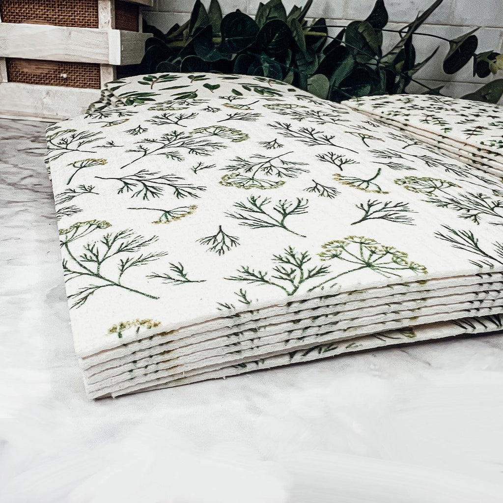 Herb Garden Biodegradable Kitchen Cloth – Eco-Friendly Multipurpose Cleaning Cloth