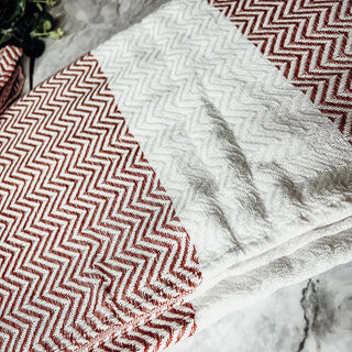 Chevron Turkish Cotton Towel – Diamond or Stripe Design (200 GSM, 40