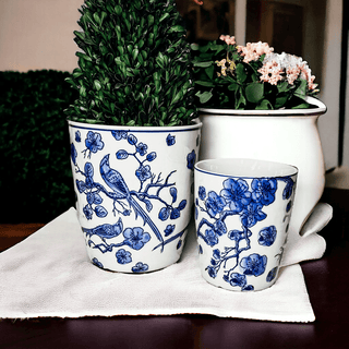 Classic Blue & White Chinoiserie Porcelain Vase – Hand-Painted