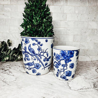 Classic Blue & White Chinoiserie Porcelain Vase – Hand-Painted