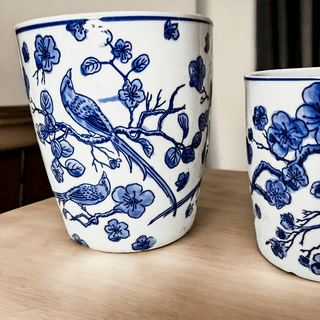 Classic Blue & White Chinoiserie Porcelain Vase – Hand-Painted