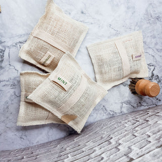 Exfoliating Jute Bath Mitt with Essential Oil Soap – Natural Spa Set