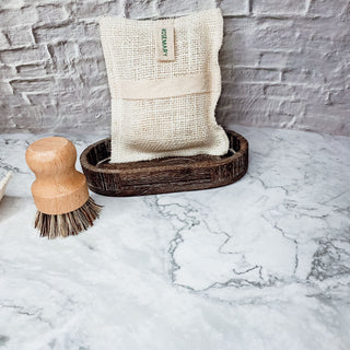 Exfoliating Jute Bath Mitt with Essential Oil Soap – Natural Spa Set