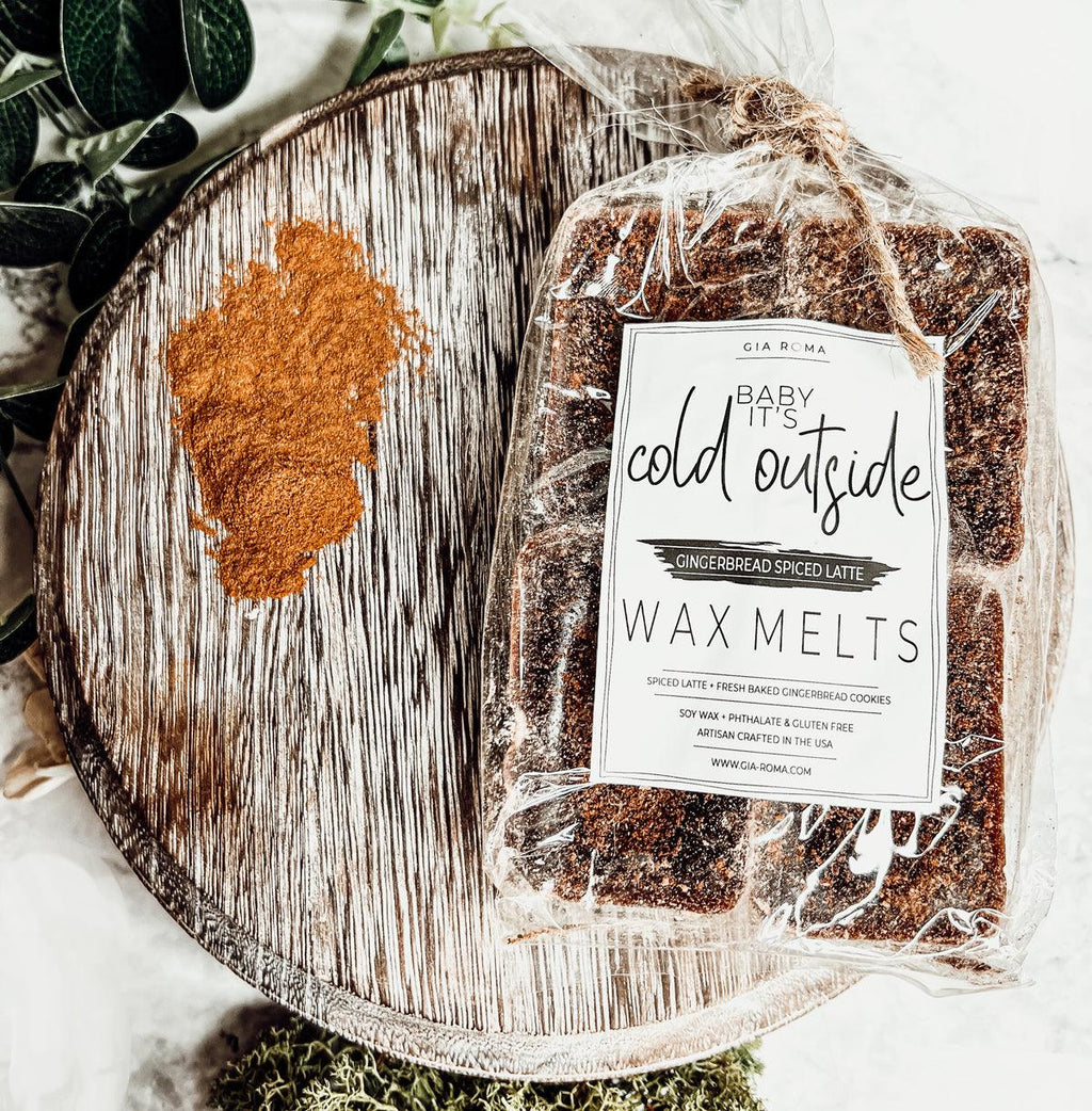 Natural XL Gingerbread Spiced Latte Wax Melts – Baby It’s Cold Collection (4 Cubes)
