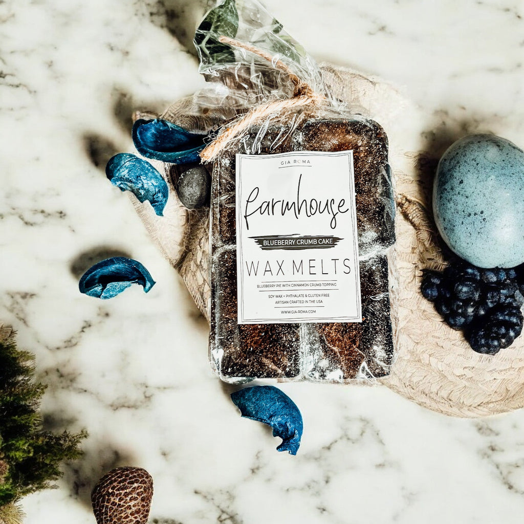 Natural XL Blueberry Crumb Wax Melts – Farmhouse Bakery Fragrance (4 Cubes)