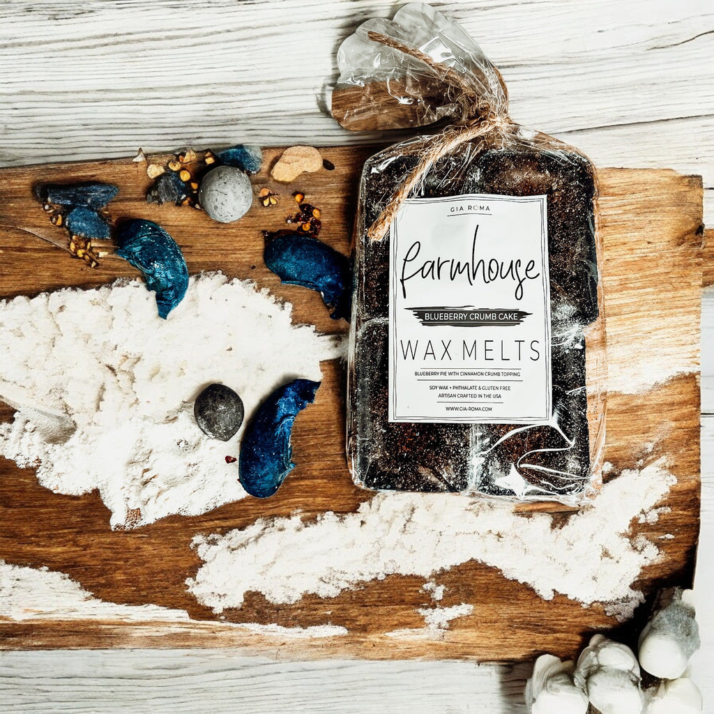 Natural XL Blueberry Crumb Wax Melts – Farmhouse Bakery Fragrance (4 Cubes)