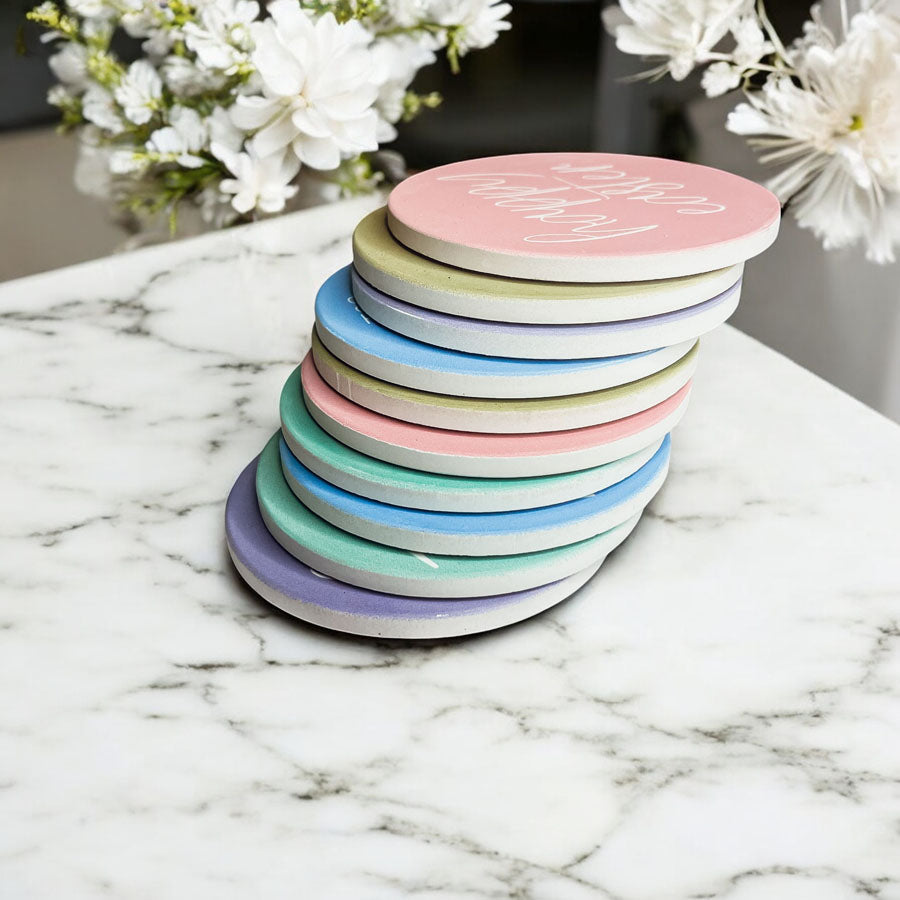 Easter & Spring Ceramic Coasters – Matte Finish Seasonal Collection (4